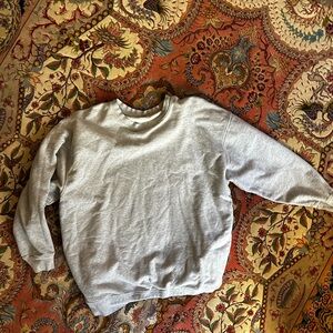 Aritzia Community Oversized Gray Cotton Blend Sweatshirt Womens